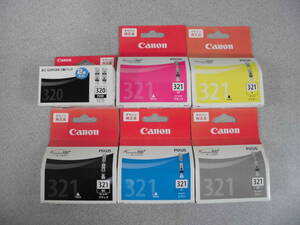 Canon　純正インクカートリッジ　BCI-321BK、C、M、Y、GY　BCI-320PGBK-2PK　計6点
