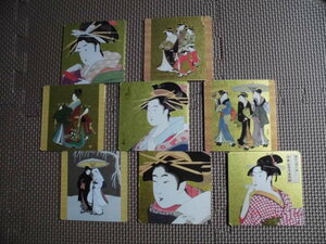 浮世絵　コースター　UKIYOE COASTERS　8枚セット　紙製　美人画　