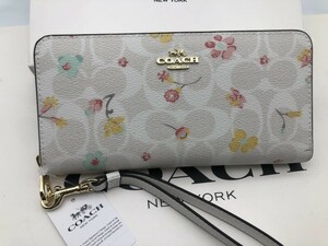 コーチ COACH 長財布 財布 チョークマルチフローラル オシャレデザイン 花柄 新品 未使用 贈り物e101 C8695