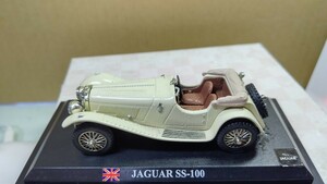 スケール 1/43 JAGUAR SS-100 ！ イギリス 世界の名車コレクション！ デル プラド カーコレクション！部品欠けあります。
