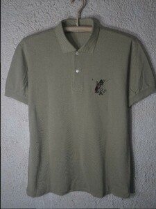 ｎ4110 　DAKS　Golf　ダックス　ゴルフ　涼しげ　ビンテージ★Vintage　上質　コットン　半袖　ポロシャツ　刺繍　クラブ　人気