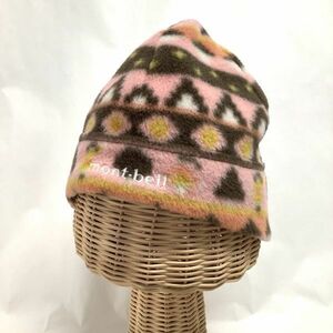美品 mont-bell モンベル フリース ワッチ 帽子 CAP キャップ キッズ フリーサイズ 51cm～54cm ピンク系