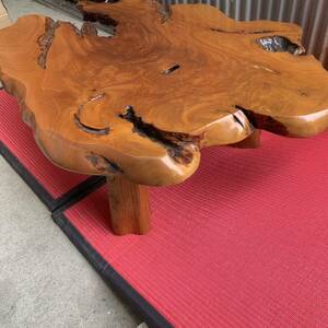 B962 一枚板 テーブル　飾り台 和風インテリア家具 木製 盆栽台 天然木 花台 座卓　家具　机　引き取り歓迎　広島県