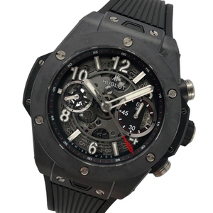 ウブロ HUBLOT ビックバン ウニコ ブラックマジック 441.CI.1170.RX ブラック×シルバー セラミック/ラバーベルト 腕時計 中古 メンズ
