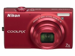 NikonデジタルカメラCOOLPIX S6100 スーパーレッド S6100RD(中古品)