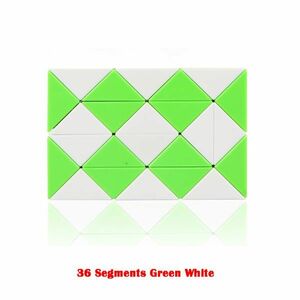 QIYI 24および36セグメントマジックルールスネークキューブ弾性弾性変更された人気のツイスト変形 36 green white