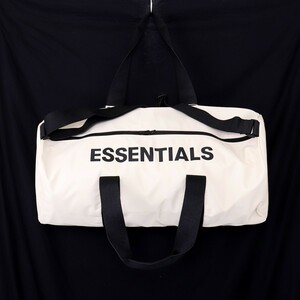 未使用 Fear of God ESSENTIALS ボストンバッグ Fサイズ ホワイト ブラック V435 フィアオブゴッド エッセンシャル