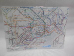 鉄道路線図　首都圏　日本語　下敷き　A4サイズの半透明下敷き　1枚 約29.7×21㎝位