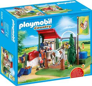 即決！新品 PLAYMOBIL プレイモービル 6929 馬の洗い場