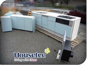 ■展示品■未使用品■Housetec■prugna/プルーニャ■W255■左シンク■3口コンロ/レンジフード/食洗機■I型システムキッチン/120万/ymm1844k