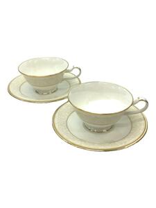 Noritake◆カップ&ソーサー/2点セット/WHITEPALACE/4753/ホワイト