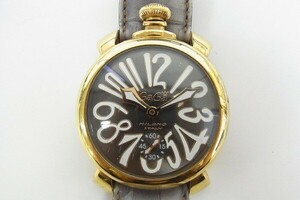 H770-J26-259◎ GaGa MILANO ガガミラノ MANUALE48MM メンズ 手巻き 腕時計 現状品① ◎