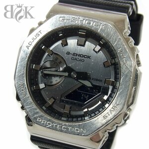 カシオ G-SHOCK GM-2100 メンズ クォーツ シルバー文字盤 デジアナ 八角形 腕時計 動作品 CASIO ◆