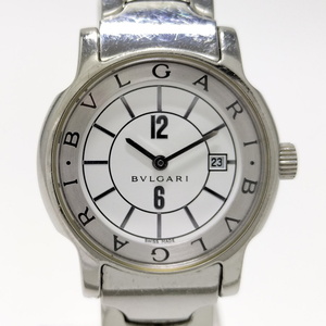 【中古】BVLGARI ソロテンポ レディース 腕時計 クオーツ SS ホワイト文字盤 ST29S