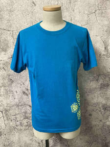 #80_0135 送料無料 【中古品】 [雪猿] 半袖Tシャツ メンズ X-LARGEサイズ 青・黄色/文字・雪の結晶プリント柄