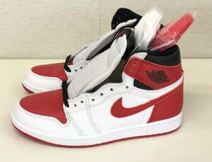 ★新品未使用★送料無料■NIKE/ナイキ■AIR JORDAN/エアジョーダン1 Heritage 25cm WHITE/UNIVERSITY RED-BLACK★埼玉発送★ゆ