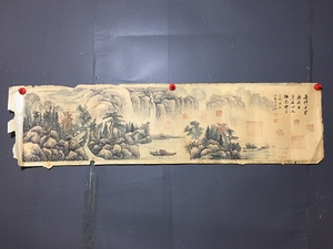 旧蔵 古字画 【中国画家 胡佩衡】山水画 純手描き 宣紙 画工精細 水墨画 中国古美味 古美術 L0417