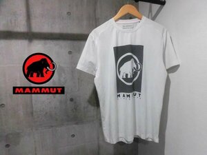 MAMMUTマムート Trovat T-Shirt Men Logoトロバット Tシャツ XL/ロゴプリント ストレッチ 半袖Tシャツ/1017-09863/速乾性 防臭性/メンズ/白
