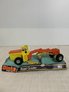 説明文必読/Dinky TOYS ROAD GRADERディンキートイズ ロードグレーダー/作業車ミニカー/レトロ車両削れ錆/梱包材欠損破損補修/ジャンク