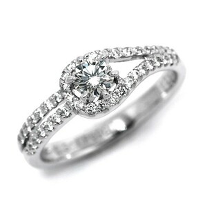 婚約指輪 安い プラチナ ダイヤモンド 0.3カラット 鑑定書付 0.38ct Dカラー VVS1クラス 3EXカット GIA