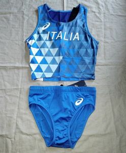 ASICS(青M)オリンピック 陸上イタリア代表 ブラトップ＆ブルマ