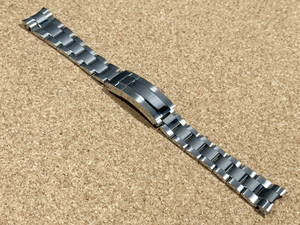 ラグ幅20mm ロレックス用 三連メタルブレス 腕時計用ベルト シルバー ポリッシュ ブレスレット【推奨モデル ROLEX】
