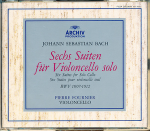 ARCHIV 初期盤 F52A　バッハ　無伴奏チェロ組曲　フルニエ　2CD
