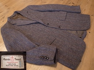 USA製 KUPPENHEIMER Harris Tweed 80年代 ビンテージ ヘリンボーン ハリスツイード ２釦 テーラード ジャケット ブレザー サイズ XL相当