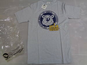 M 　グレー　デサント　NCAA 　デサント　UCLA　bruins カレッジ　Tシャツ　昭和レトロ　未使用シミ汚れ！(検　ビンテージ