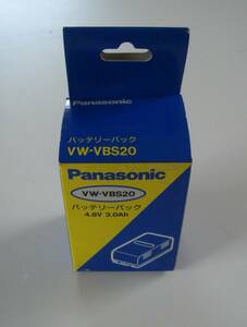 Panasonic バッテリーパック 4.8Ｖ 3.0Ah ＶＷーＶＢＳ２０ 日本製 Made in Japan パナソニック 未使用 ビデオカメラ用バッテリーパック