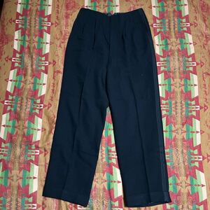 1000円スタート　30s 40s ビンテージ　スラックス　trousers トラウザー　黒　30年代　40年代　50s ロカビリー　ギャバ　パンツ