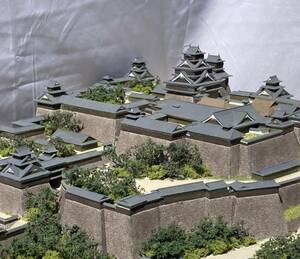 熊本城　ジオラマ　完成品　城　復元　模型　