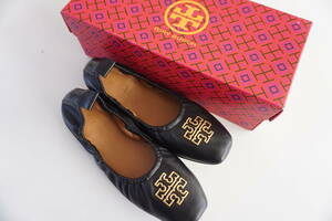 トリーバーチ/TORY BURCH*6.5/23.5cm相当*フラットシューズ/バレエシューズ/パンプス*139170*Britten Ballet/ブリテン*黒/ブラック*