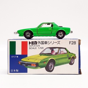 (完全現状品) TOMY トミカ 青箱 F28 フィアット X1/9 日本製 当時物 No.F28 tomica 外国車シリーズ 詳細不明 (ジャンク扱い) ※c7