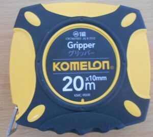 鋼製巻尺 KOMELONコメロン グリッパーGripper KMC-900R テープ幅10mm ラバーグリップ採用 折り畳めるクランクハンドル 長さ20m×巾10mm新品