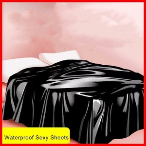 ベッドシーツ 防水シーツ 大人 潤滑剤 防水 ベッドカバー カップル ボンデージ セクシーツール 黒 寝具 ベッドルーム 1.3×2.2m：po77