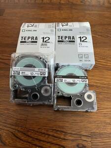 【TEPRA PRO テプラ12mm】透明&白色2個セット