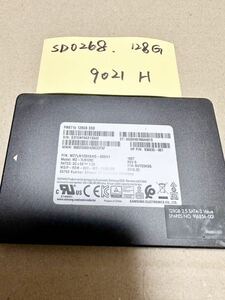 SD0268【中古動作品】SAMSUNG 内蔵 SSD 128GB /SATA 2.5インチ動作確認済み 使用時間9021H