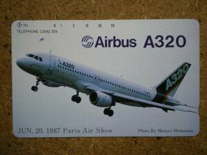 hiko・航空 290-3483 1987 パリ エアショウ Airbus A320 テレカ