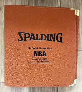 ◆SPALDING オフィシャル ゲームボール NBA バインダー　コレクションファイル ファイル バスケットボール素材 中古