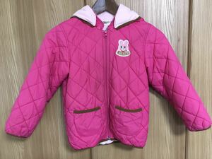 【古着】女児用 ミキハウス ホットビスケッツ 裏フリース ジャンパー MIKIHOUSE 120サイズ