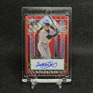 2023 Leaf Metal Draft MLB イチロー ICHIRO 直筆サインカード ENSHRINED レッドウェーブパラレル 世界3枚限定 topps panini WBC MVP auto