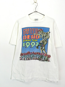 古着 90s USA製 Grateful Dead 「Spring Tour 1992」 デッドスカル 薔薇 ロック バンド Tシャツ L