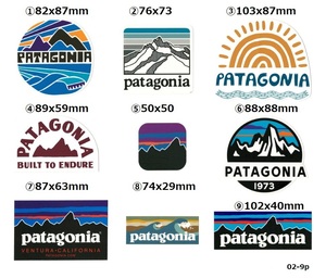 Patagonia パタゴニア ステッカー 9枚セット (02-9p)
