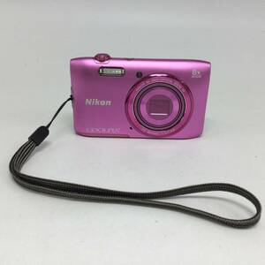S14♪【通電/動作/精度未確認】Nikon ニコン COOLPIX クールピクス S3600 デジカメ デジタルカメラ ピンク系 現状品 ジャンク品 ♪