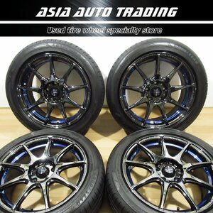 美品 軽量 Weds SA-99R 7.5J+45 PCD114.3-5穴 グッドイヤー RVF02 215/50R17 2021年製造 超バリ溝 レヴォーグ WRX S4 シビック リーフ 他