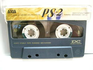 使用済み　中古　　カセットテープ　富士AXIA　PS2　Type2　ハイポジ　80分　1本　爪あり　No642　スリムケース