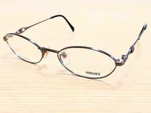 新品　VERSACE ヴェルサーチ　ブランド　メガネ　眼鏡　高級感　オシャレ　上品　フルリム　メタル　ブラウン系　チタン　軽い