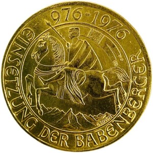 ミレニウム バーベンベルク 1000シリング金貨 馬上の騎士 オーストリア 1976年 13.5g 21.6金 イエローゴールド コイン GOLD