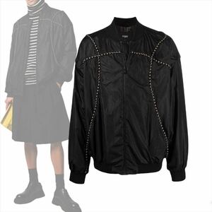 【新品】即決★ FENDI フェンディ ★ JACKET MA-1 ブルゾン ボンバージャケット （48）イタリア製 ベスト ナイロン